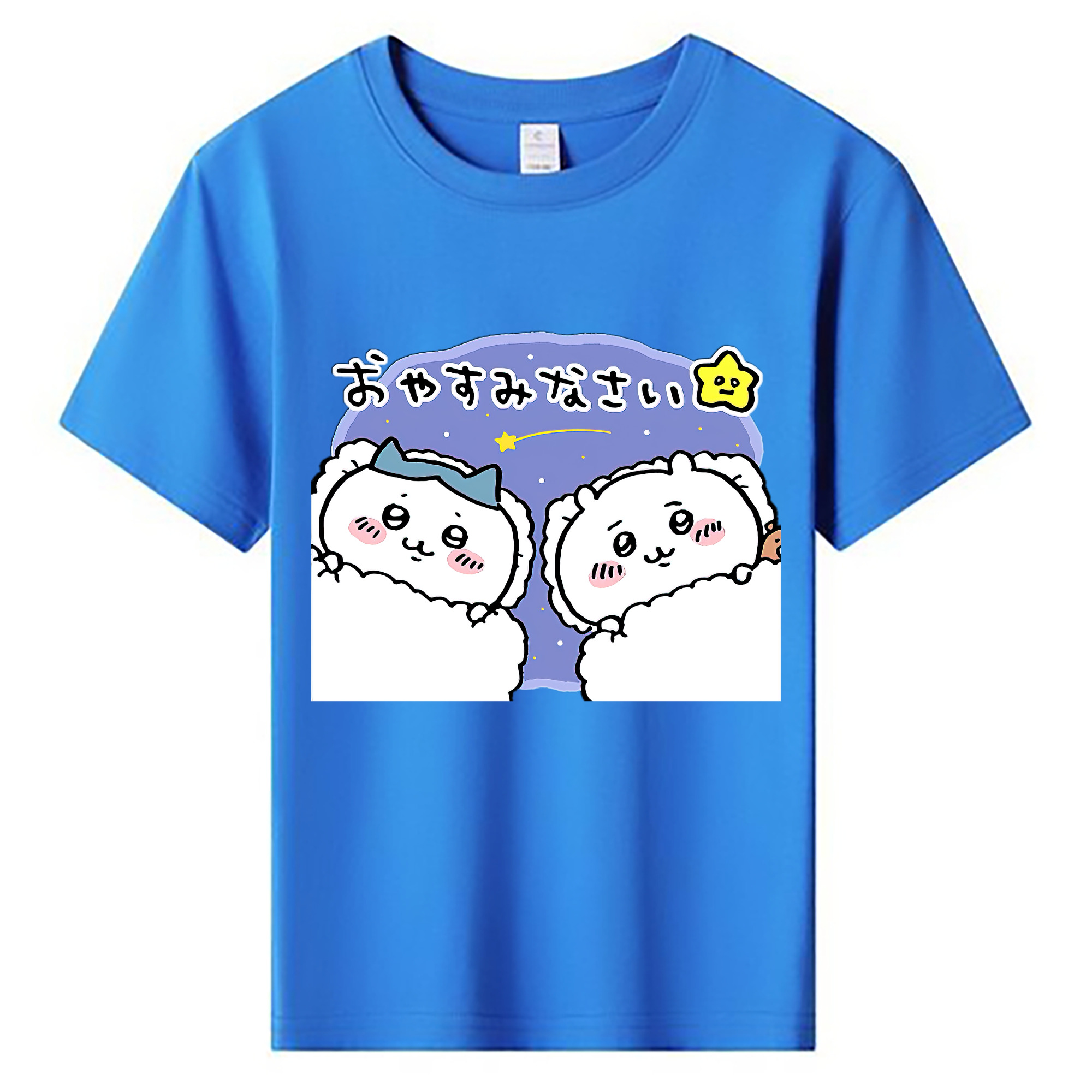 （画像用） ちいかわ ハチワレ Chii-kawa hachiware 綿100％キッズTシャツ（フロントプリント）